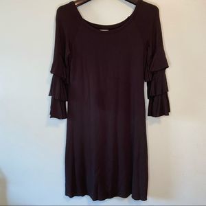 Bailey 44 Black Ruffle Sleeve Dress S